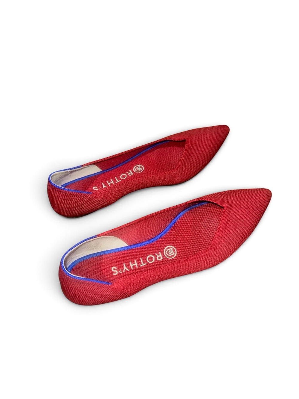 Rothy's Women's Pointed Red Knit Flats size 9